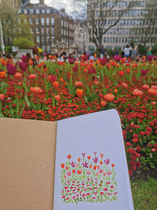 Dozing in the Tulips