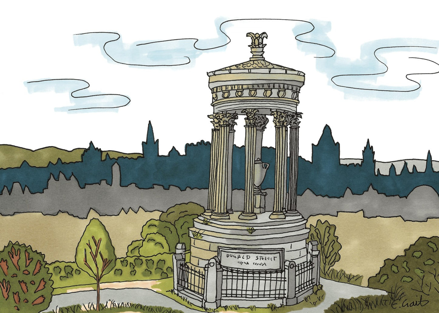 Calton Hill Greeting Card
