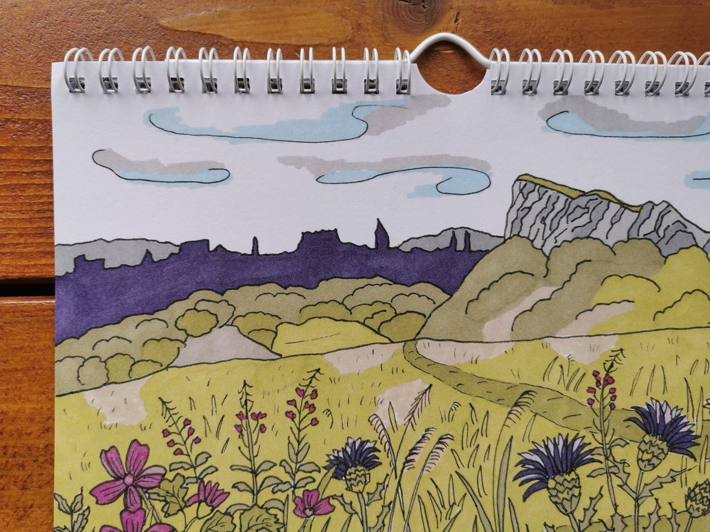 2025 Calendar - A4 wall calendar with illustrations of Edinburgh. 12 month.