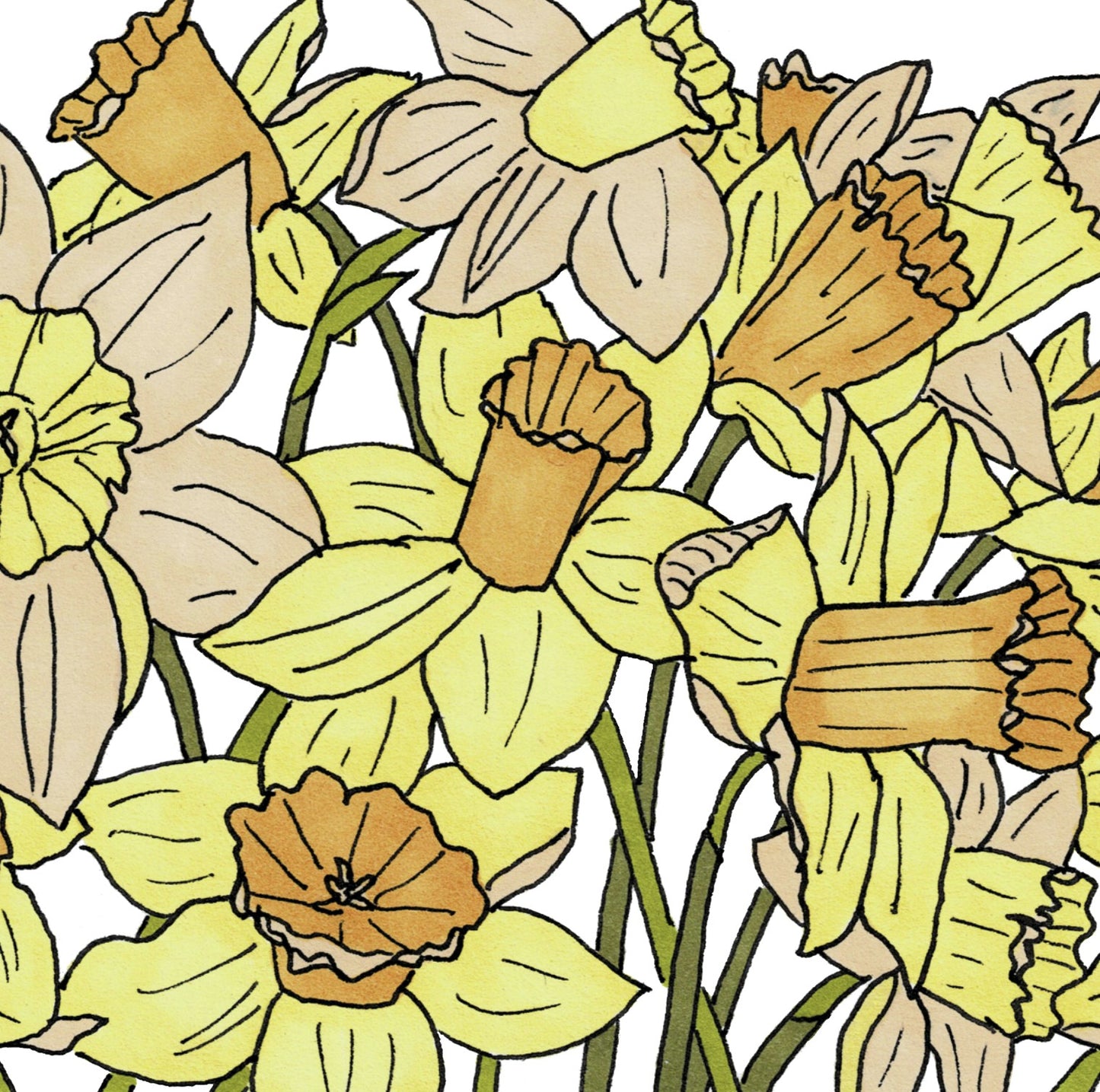 Daffodil Easter Print