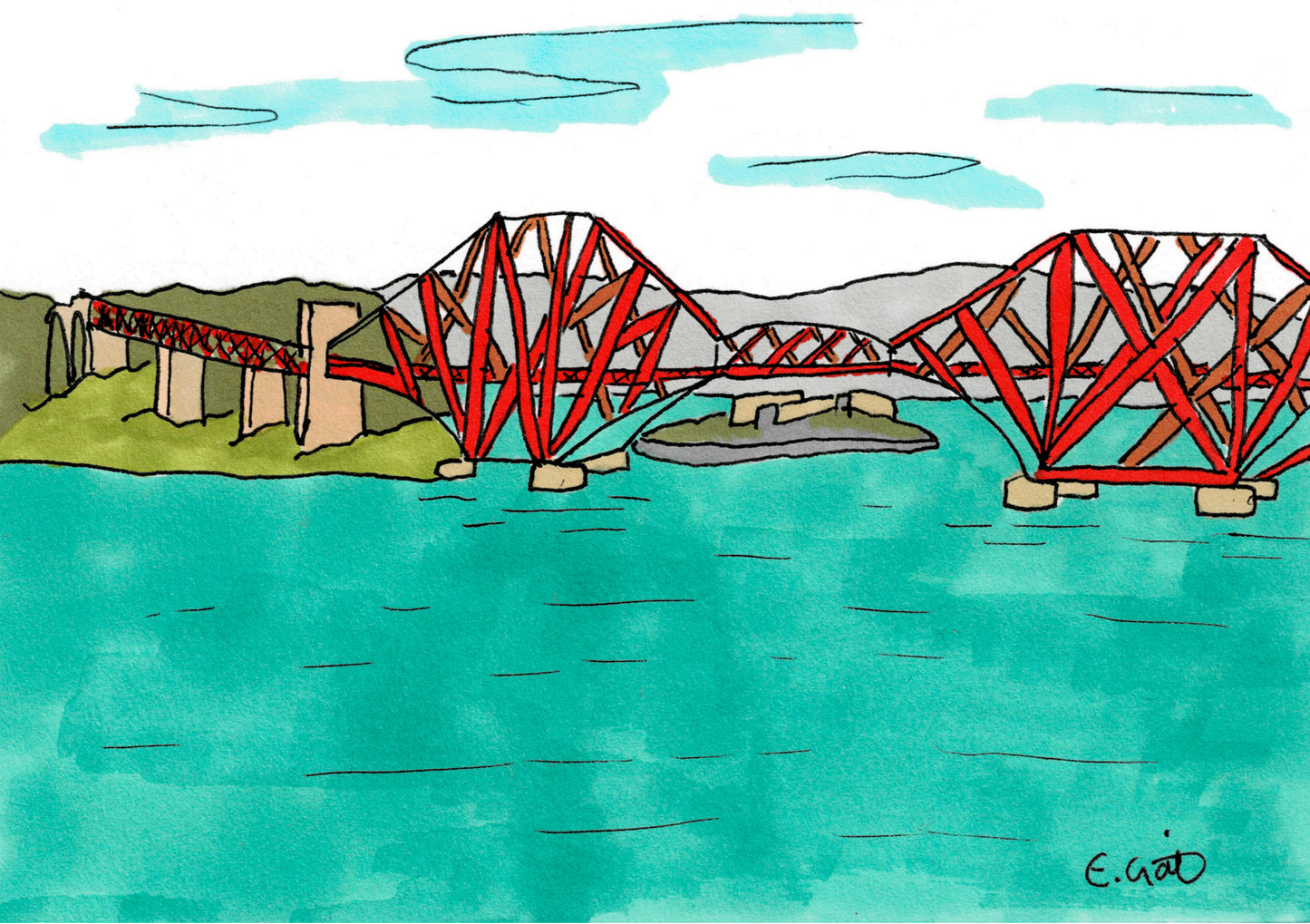 Forth Rail Bridge Scotland Greeting card