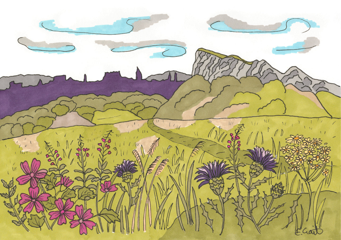 Salisbury Crags Greeting Card