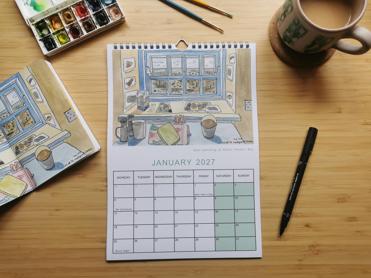 2027 Calendar - Sketchbook series