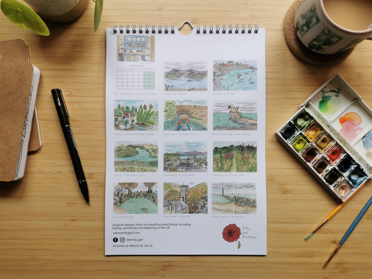 2027 Calendar - Sketchbook series